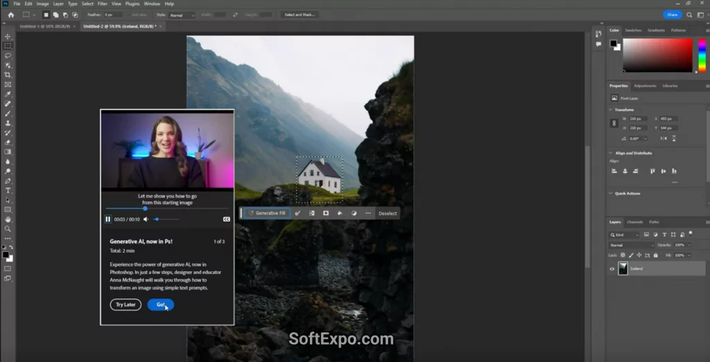 Star tool polygon edited on canvas with contextual controls