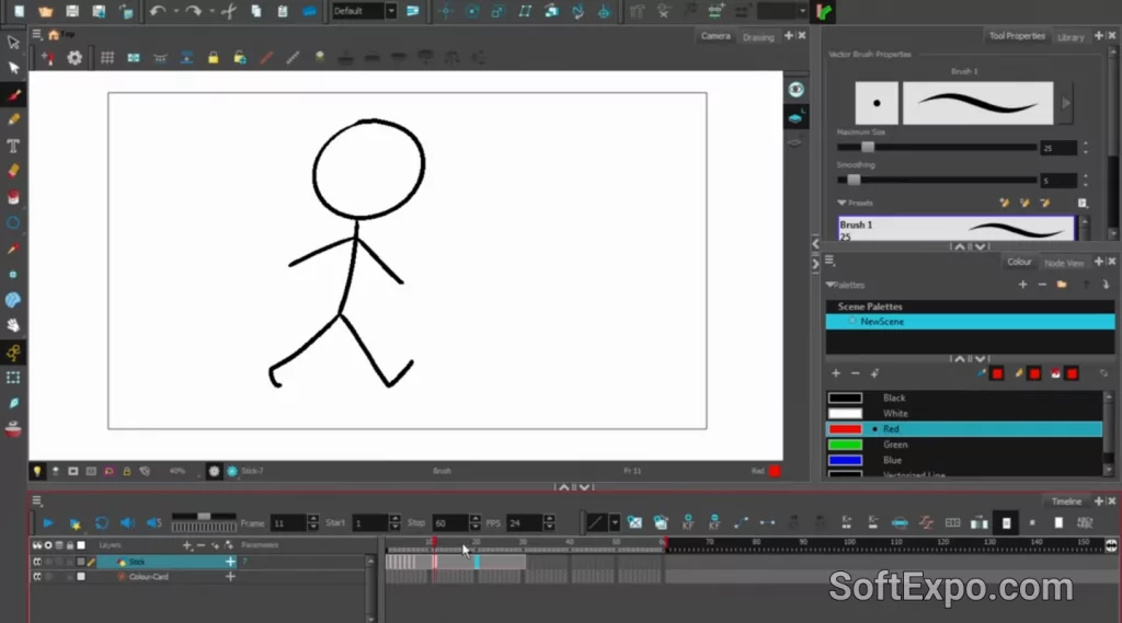 Harmony Premium Node View with character rig and deformers on Windows