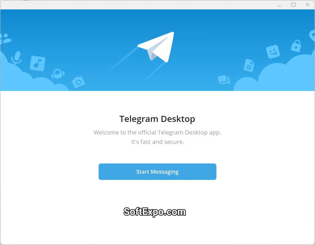 Telegram Desktop main window with folders and pinned chats visible