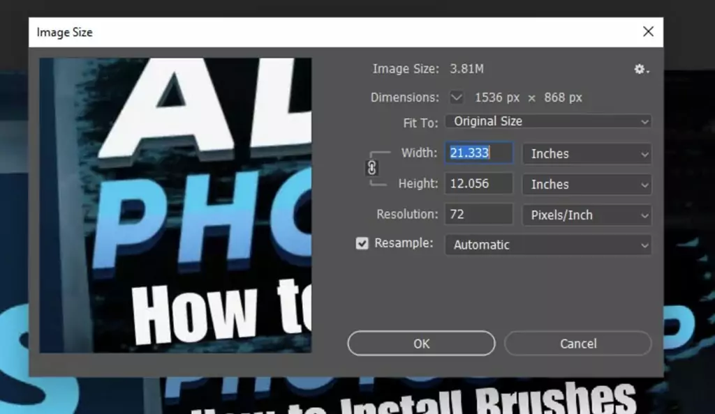 Image Resizing in Photoshop