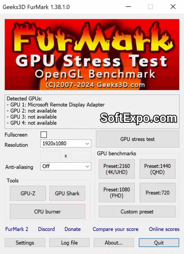 FurMark 1.38.1 + free torrent