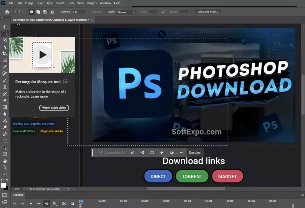Choose a selection tool such as the Rectangular Marquee Tool or Lasso Tool