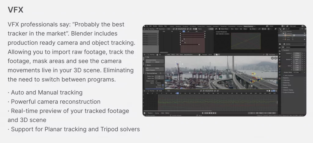 Some would say that Blender is not about “that” at all, and others that it is the most convenient free alternative to after effects for those, if of course you are willing to master its unique interface. Open source code and an active developer community ensures that Blender always gets fresh updates and improvements.