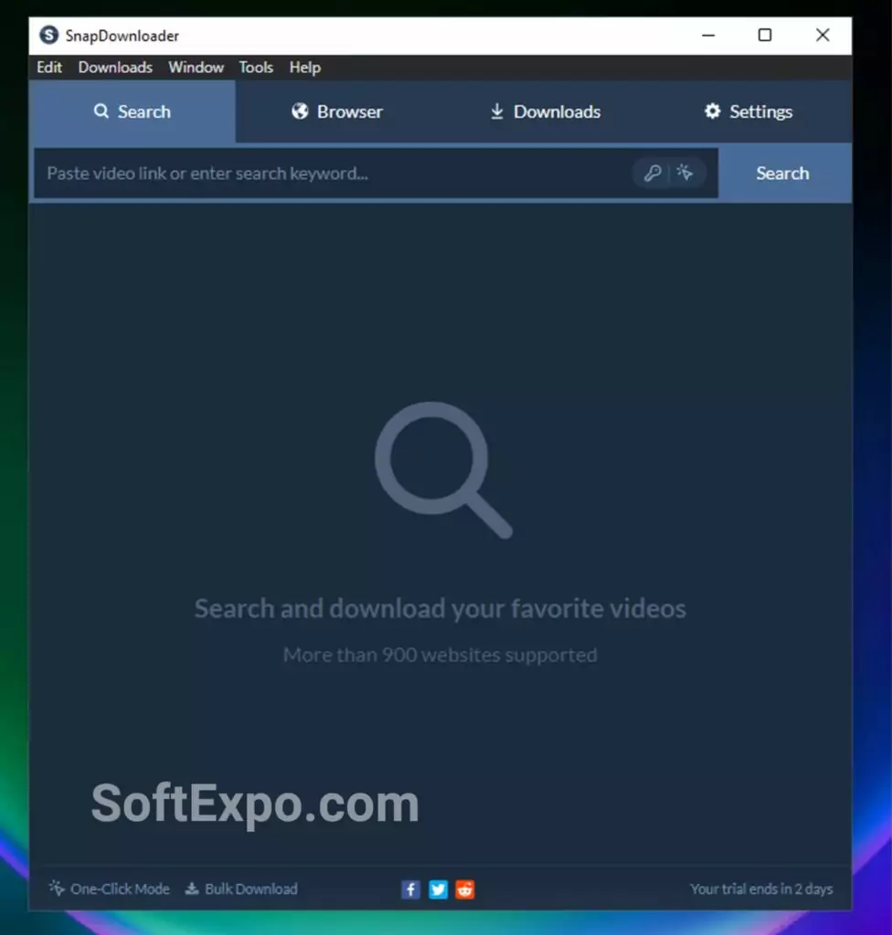 SnapDownloader claims to download from YouTube, Facebook, Vimeo, TikTok, and over 900 other sites