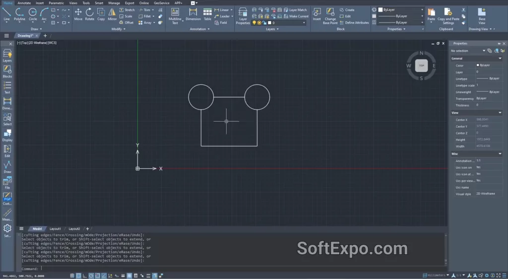ZWCAD 2026 interface via working with program