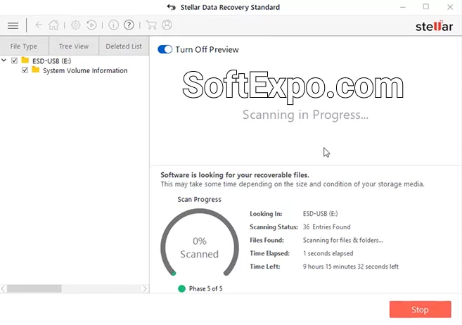 Working in Stellar Data Recovery Example