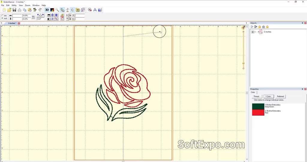Example of working in Embrilliance Essentials