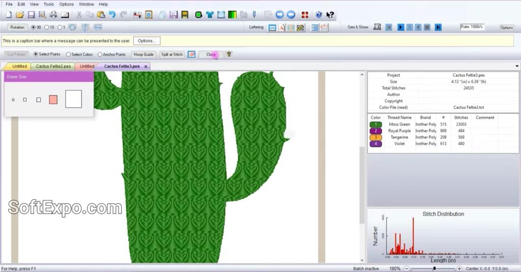 Example of working in SewWhat-Pro