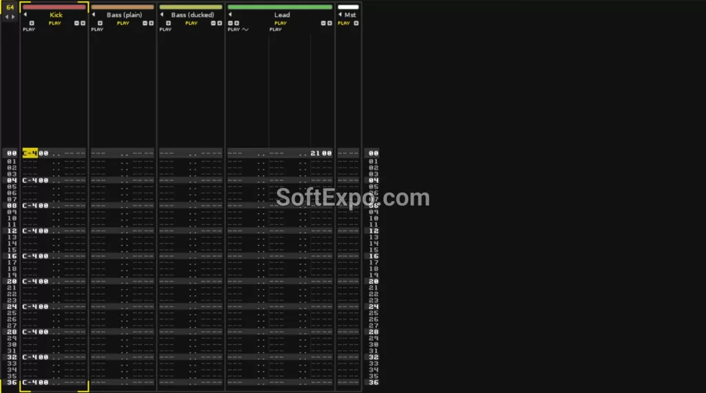 Renoise Pattern Editor