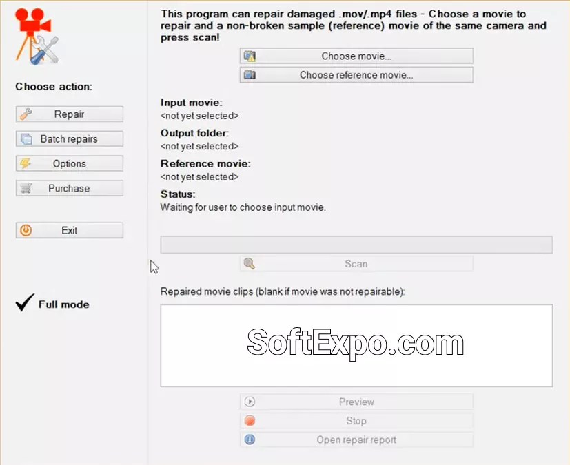 Video Repair Tool Interface