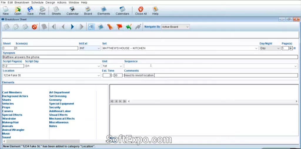 Movie Magic Scheduling Interface