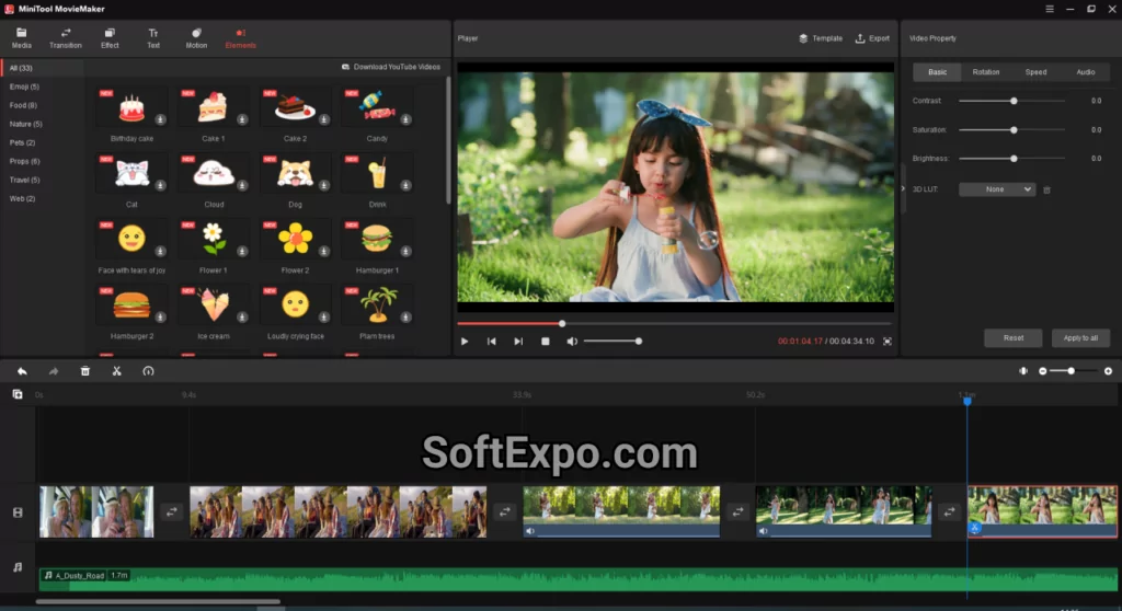 MiniTool MovieMaker 7.4